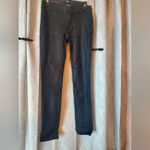 Black Pleather Skinny Jeans-Juniors